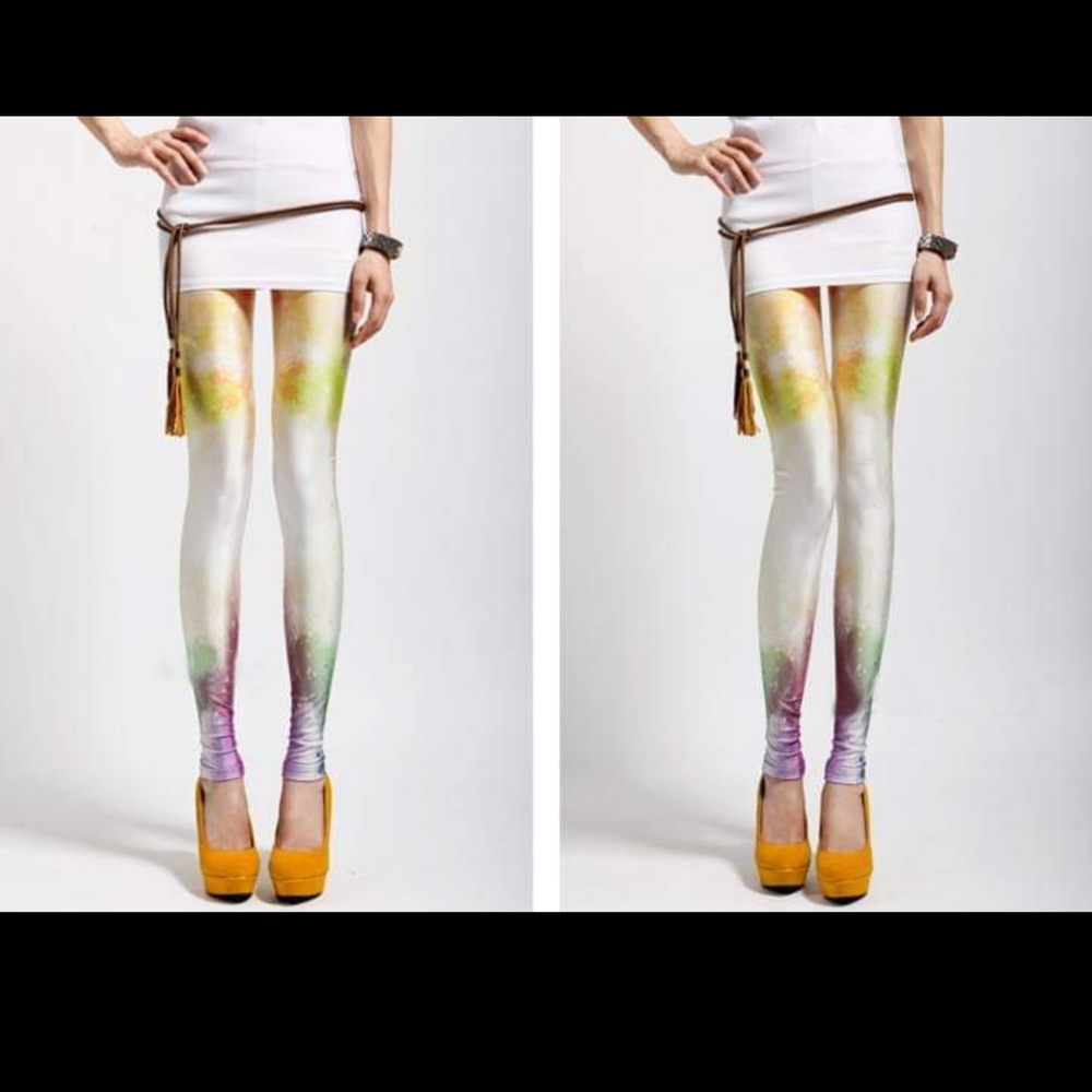 Shiny Satin silk like leggings NEW